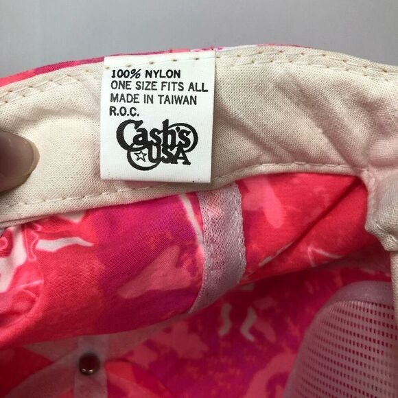 vintage 90’s print neon pink top gun hat from cash’s usa brand one size fits all - Picture 7 of 8